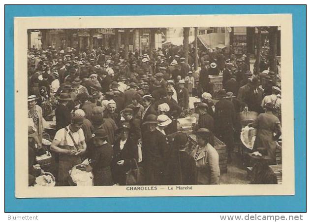 CPSM - Métier Marchands Ambulants Le Marché CHAROLLES 71 - Charolles