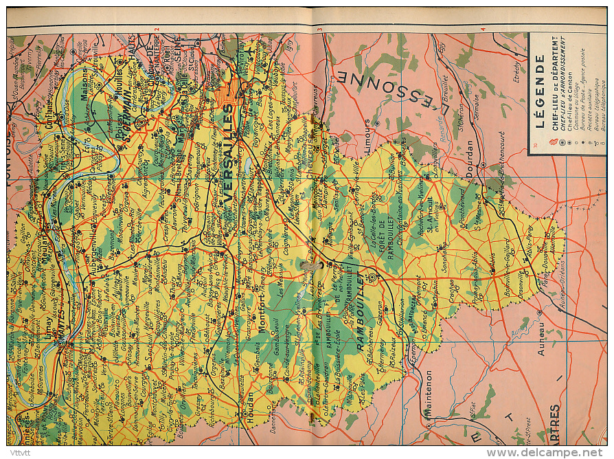 Almanach des PTT (1974) Chasse, Carte Ferroviaire, Métro, Les Yvelines, Versailles, Carte routière France... (17 scans)