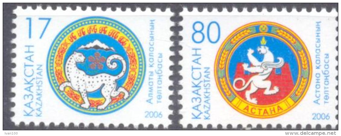 2006. Kazakhstan, Coat Of Arms Of Towns, 2v,  Mint/** - Kazajstán