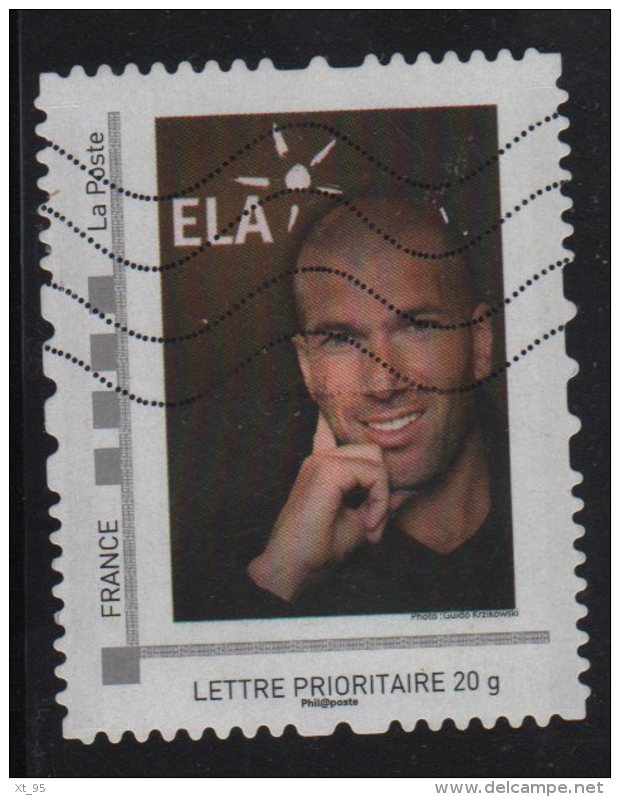 Timbre Personnalise Oblitere - Lettre Prioritaire - ELA - Zidane - Usados