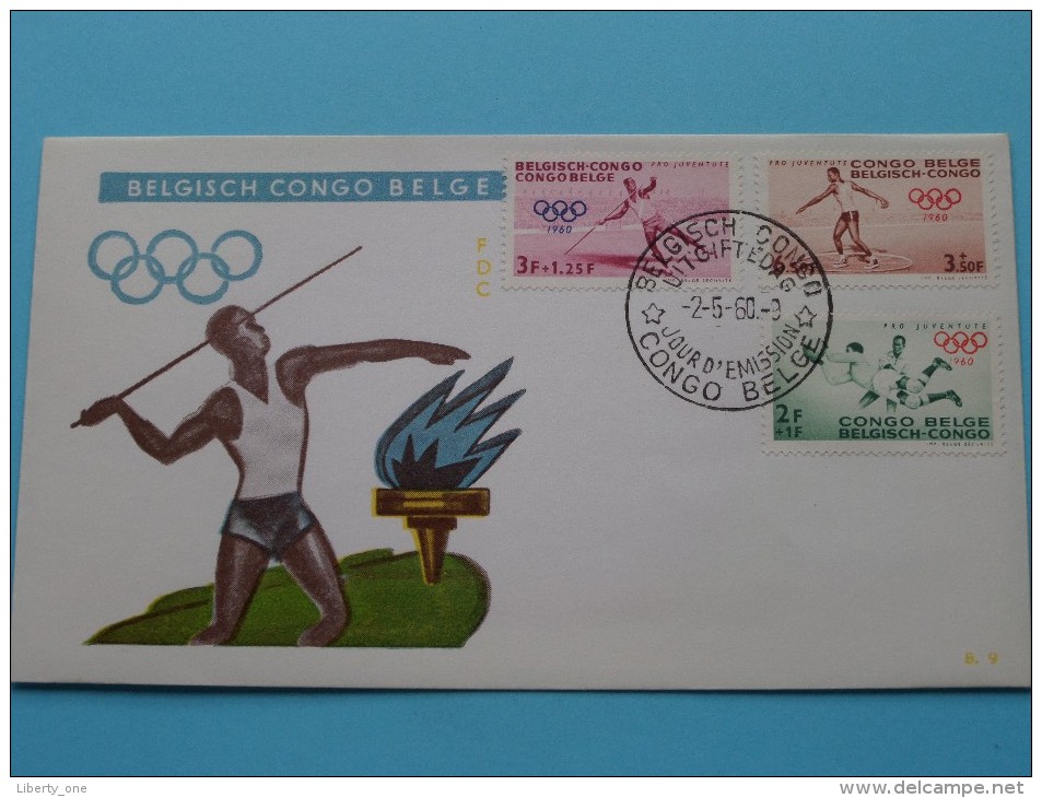 BELGISCH CONGO BELGE 2-5-60 / Olympische Spelen ( Zie Foto´s Voor Details ) - Lettres & Documents