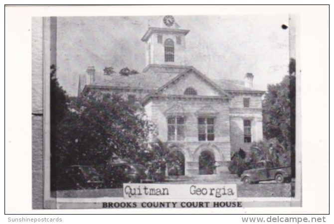 Georgia Quitman Brooks County Court House Real Photo - Augusta