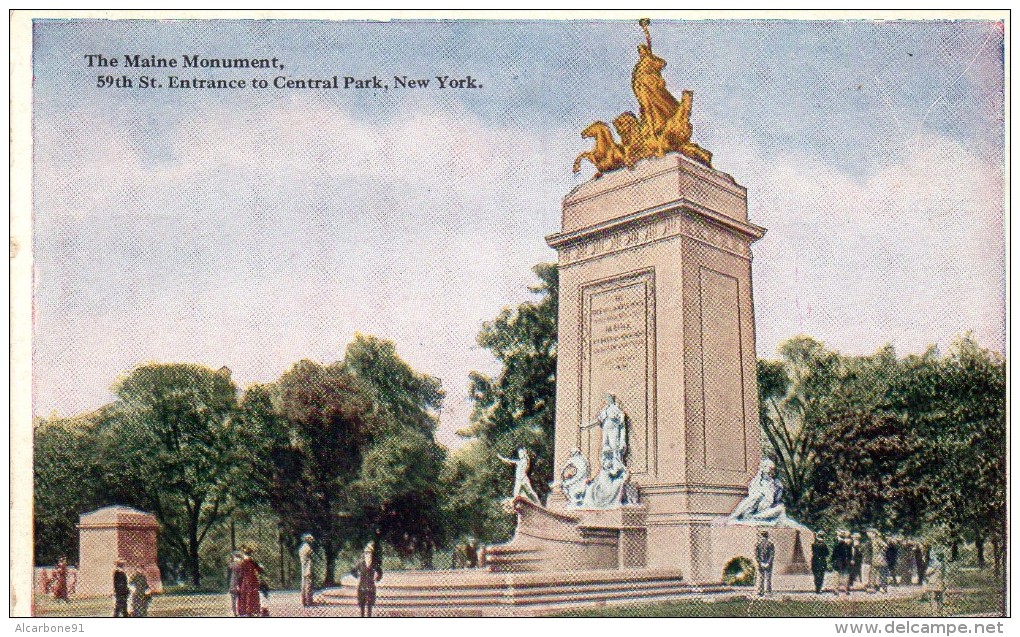 NEW YORK - The Maine Monument, 59th St. - Entrance To Central Park - Central Park