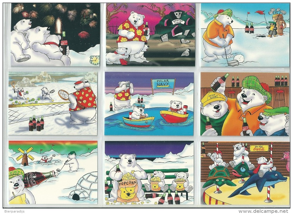 50 Different Coca-cola Polar Bears Ijsberen Trading Cards  Serie Complete - Other & Unclassified