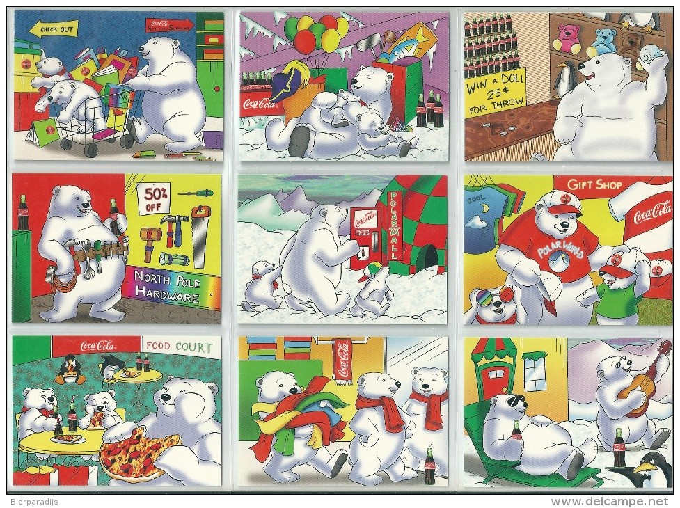 50 Different Coca-cola Polar Bears Ijsberen Trading Cards  Serie Complete - Other & Unclassified