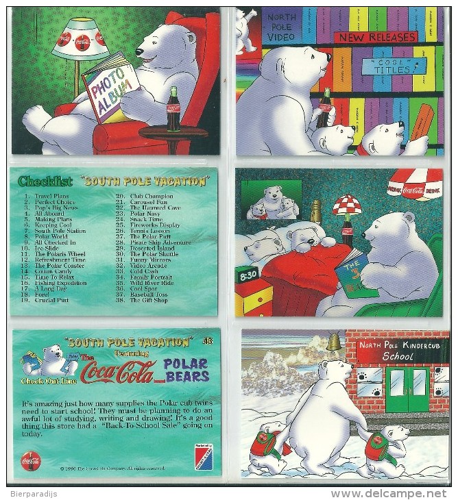 50 Different Coca-cola Polar Bears Ijsberen Trading Cards  Serie Complete - Other & Unclassified