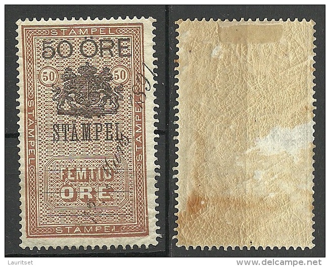 SCHWEDEN Sweden O 1891 Stempelmarke 50 öre O - Fiscali