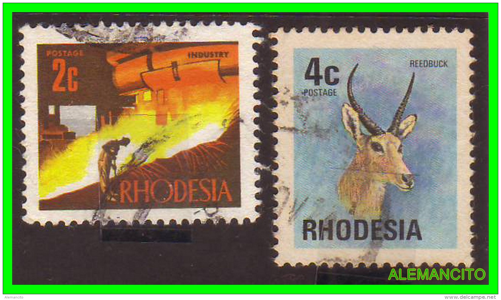 GRAN BRETAÑA  ( DHODESIA ) 2 SELLOS AÑO 1977 - Northern Rhodesia (...-1963)