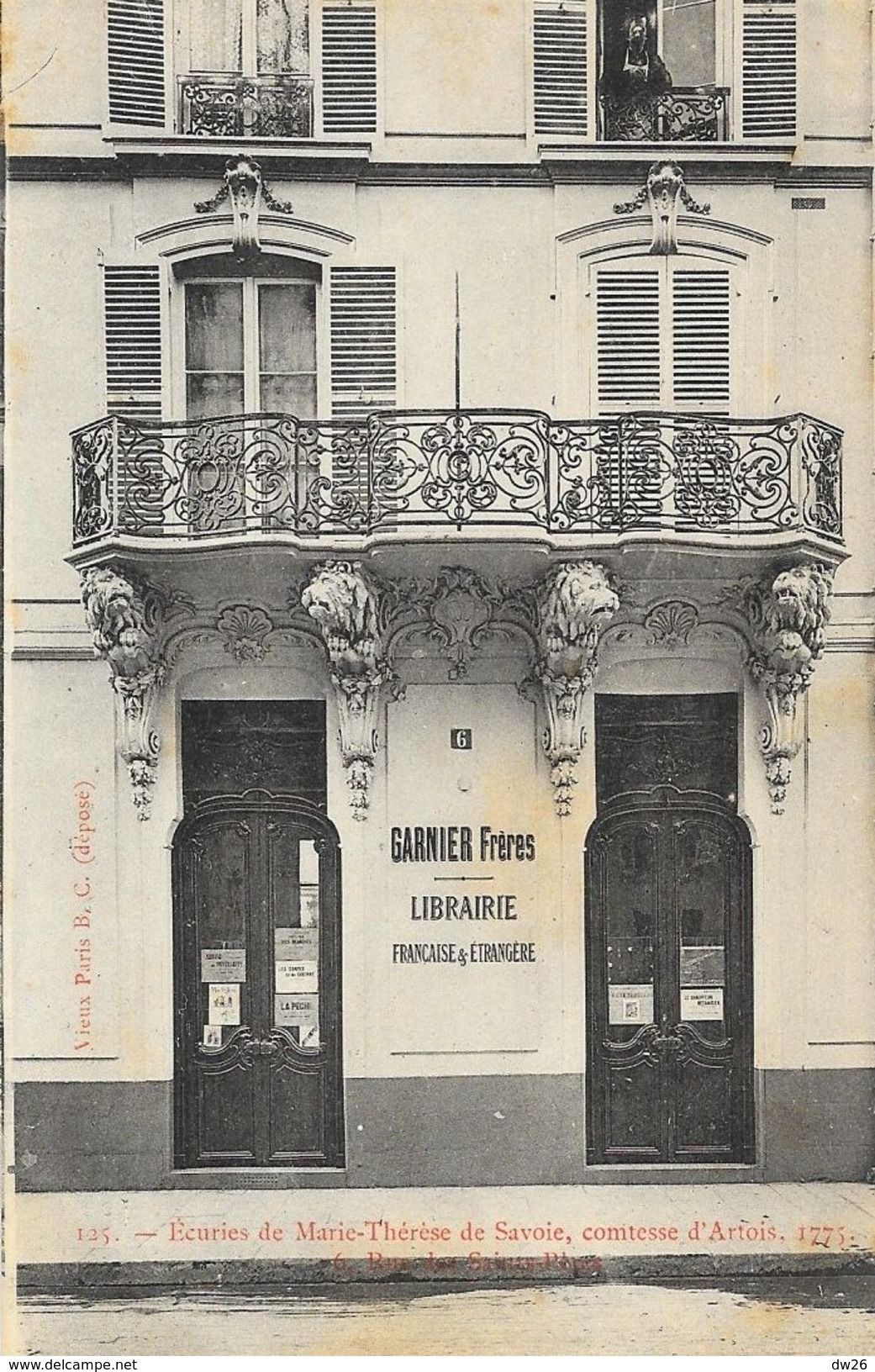 Ecuries De Marie-Thérèse De Savoie, Comtesse D'Artois (entrée) - Rue Des Saints Pères - Librairie Garnier - Arrondissement: 06