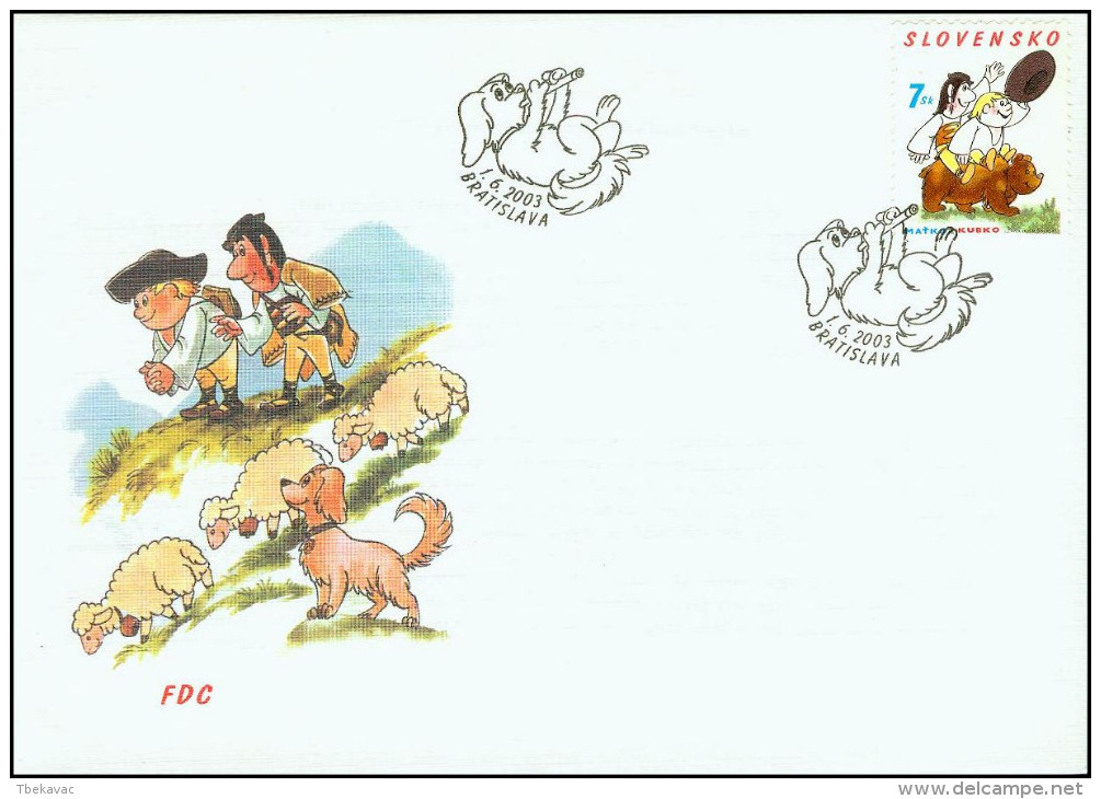 Slovakia 2003, FDC Cover Fairy Tales Characters Matko & Kubko Mi.# 457, Ref.bbzg - FDC