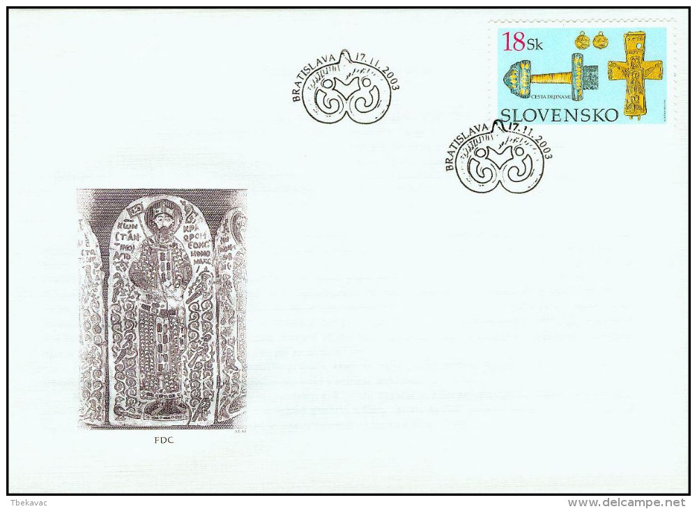 Slovakia 2003, FDC Cover Priceless Artefacts Historical Paths Mi.# 470, Ref.bbzg - FDC