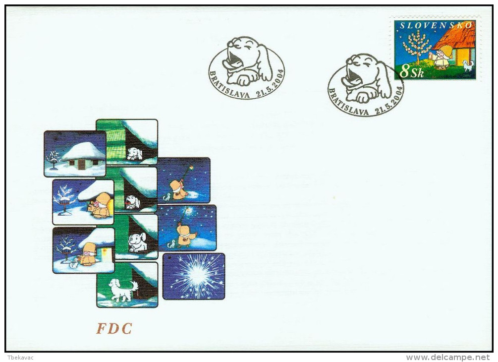 Slovakia 2004, FDC Cover Animation Grandfather Vecernicek Mi.# 486, Ref.bbzg - FDC