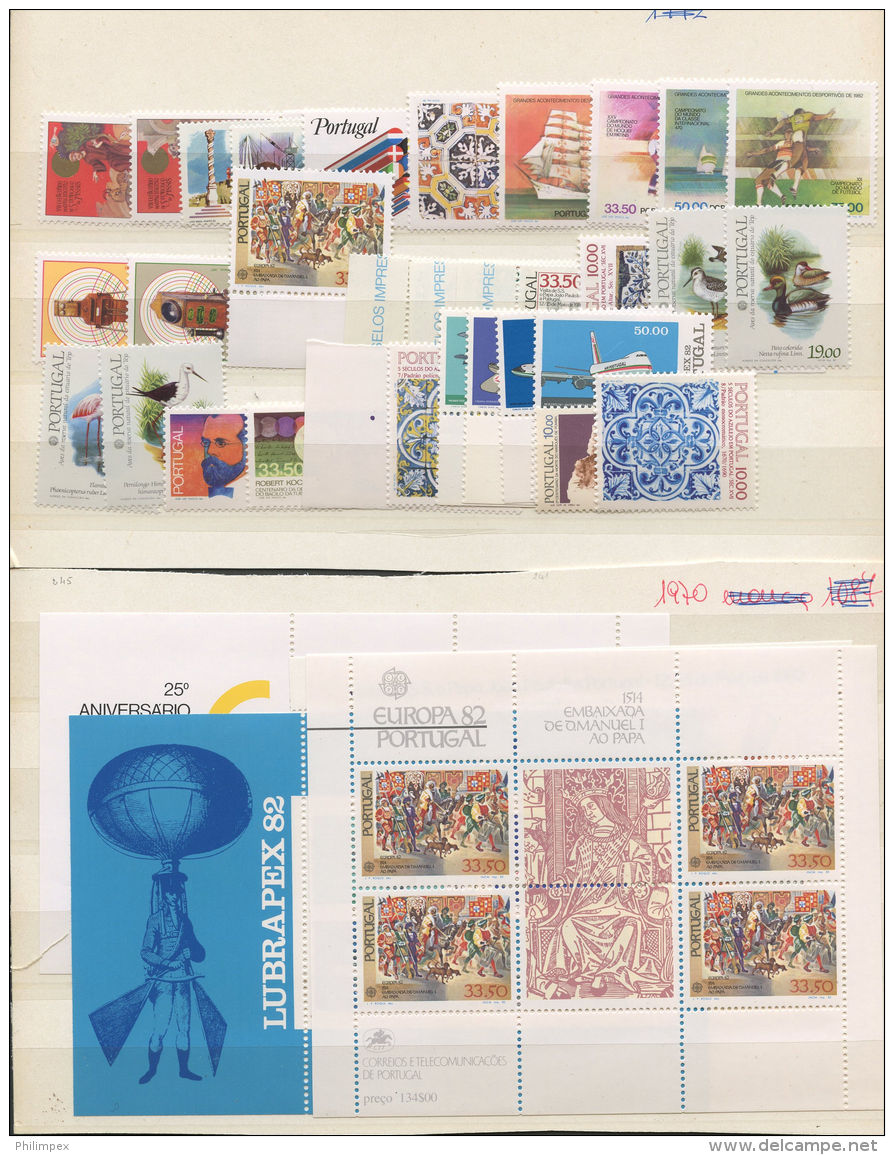 PORTUGAL, FULL YEARSET 1982, MNH - Années Complètes