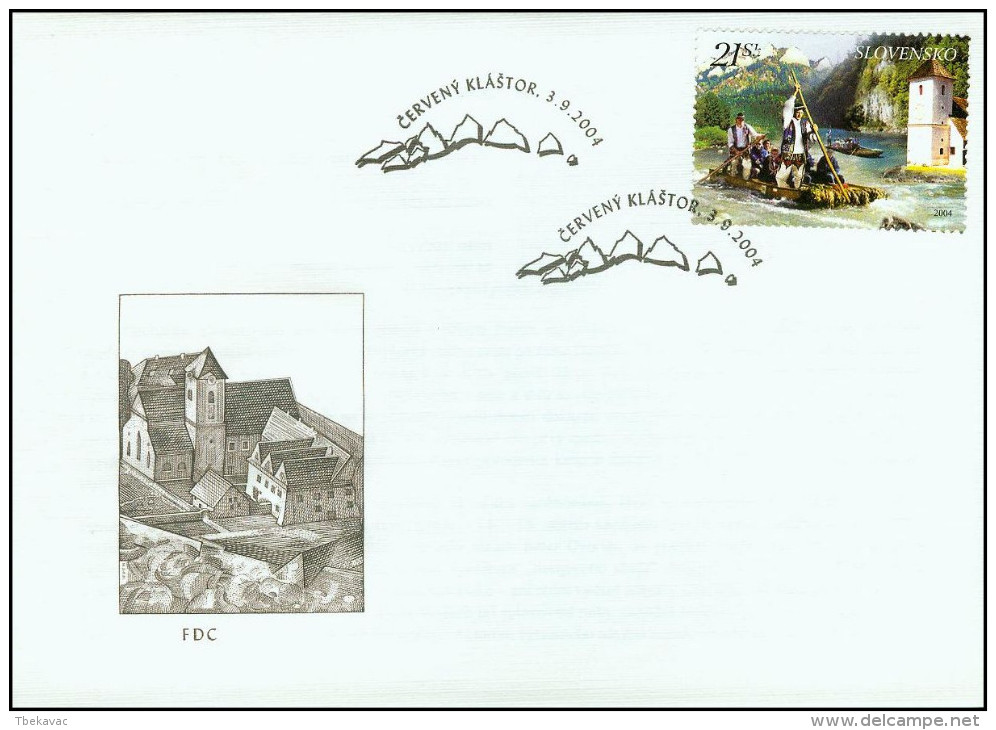 Slovakia 2004, FDC Cover Raftsmen On The Dunajec River Mi.# 492, Ref.bbzg - FDC