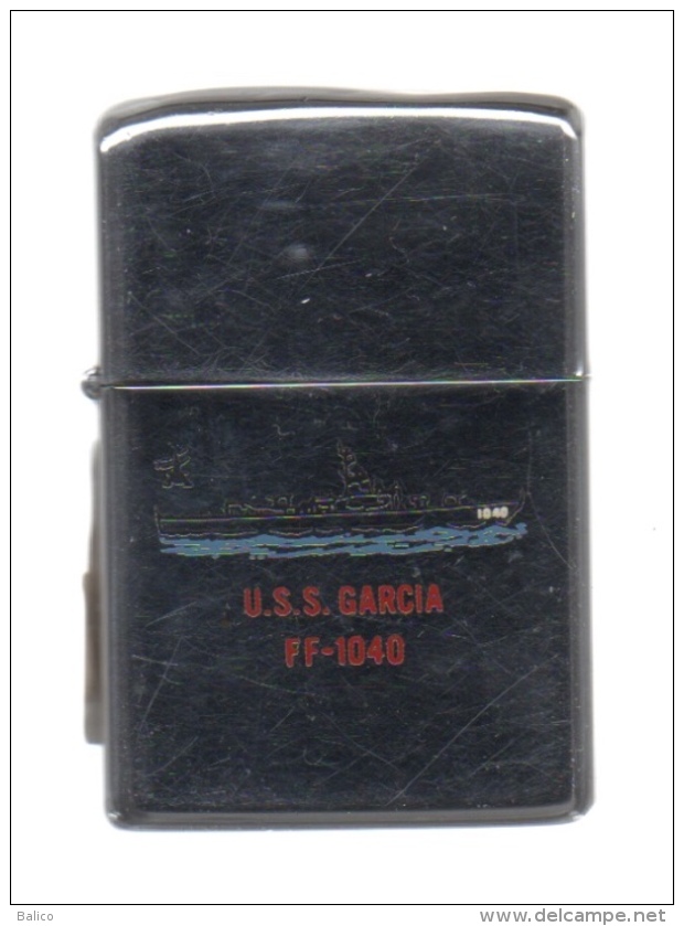 ZIPPO - U.S.S. GARCIA - FF-1040 - Chromé, Année 1979 - Réf, 633 - Zippo