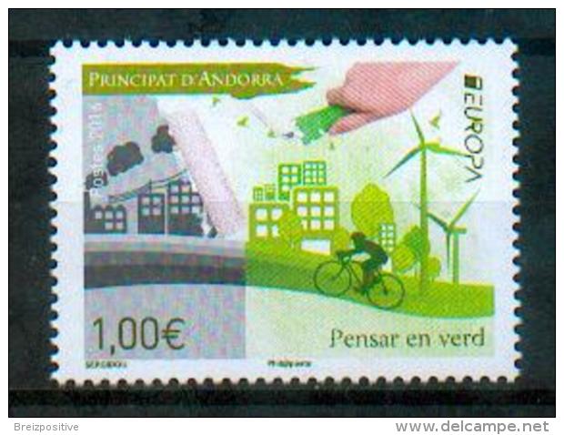 Andorre Français / French Andorra 2016 - Europa, Pensez En Vert / Think Green - MNH - 2016