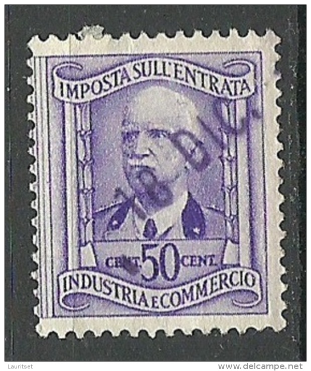 ITALIA ITALY Revenue Tax Fiscal Imposto Sullentrata Industria E Commercio 50 C O - Revenue Stamps