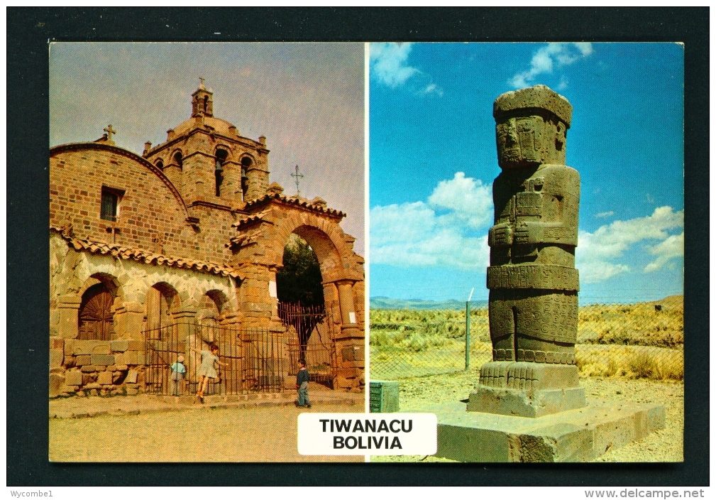 BOLIVIA  -  Tiawanacu  Dual View  Unused Postcard - Bolivia