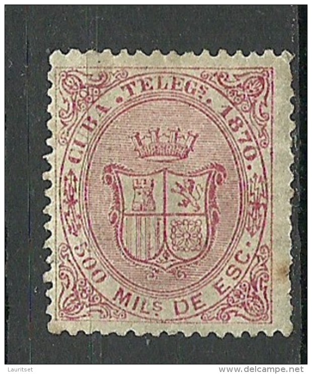 KUBA Cuba 1870 Telegraph Stamp Telegrafos * - Telegraafzegels