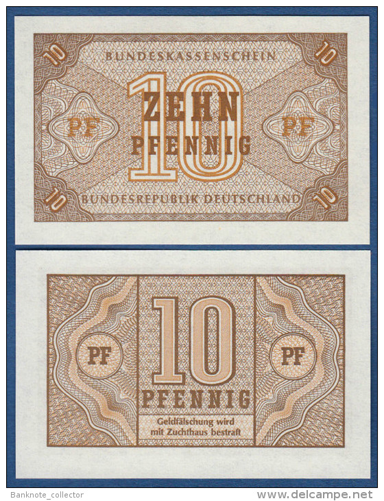 10 Pfennig, Bundeskassenschein, 1967, Ro. 315, UNC ! - Bundeskassenschein