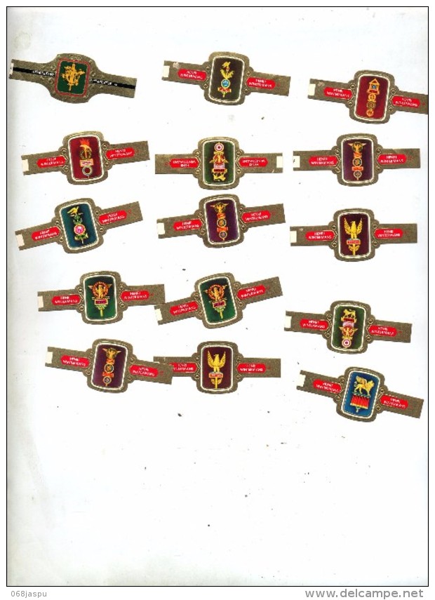 Lot 15 Bague De Cigare Embleme - Cigar Bands