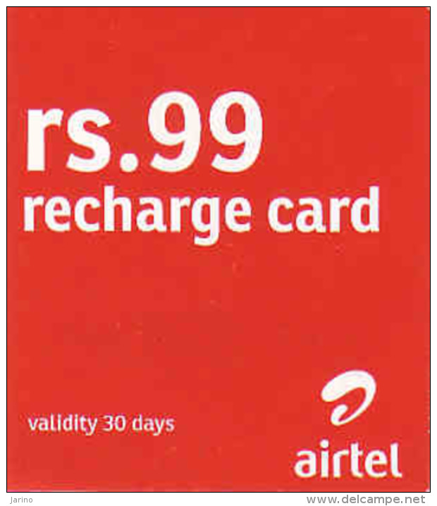 Sri Lanka Recharge Airtel 99 Rs Card - Sri Lanka (Ceylon)