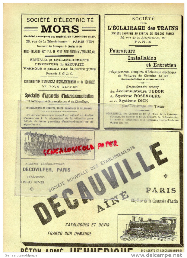 REVUE GENERALE CHEMINS DE FER ET TRAMWAYS- TRAMWAY- FEVRIER 1913-N°2-PARIS BORDEAUX-ANGLETERRE-AMERIQUE-ITALIE - 1900 - 1949