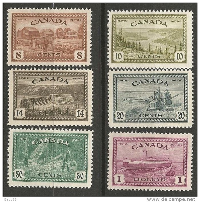 CANADA N° 219 à 224 NEUF** LUXE SANS CHARNIERE / MNH - Nuevos