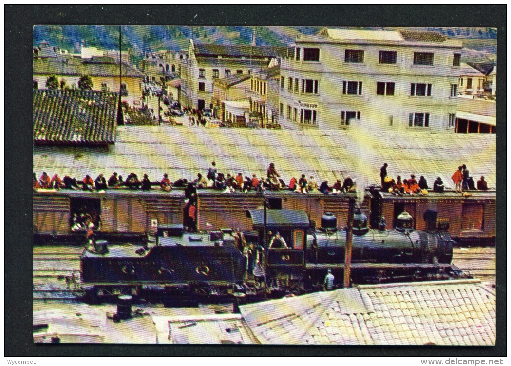 ECUADOR  -  Ambato  Aboriginees Travelling On Train  Unused Postcard - Ecuador