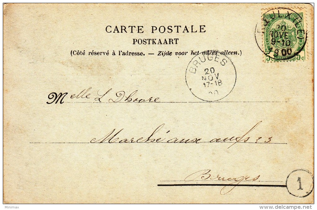 Carte PR. 345 - Belgique - Bataillon D'Administration - Infirmiers - 1900 - Uniformen