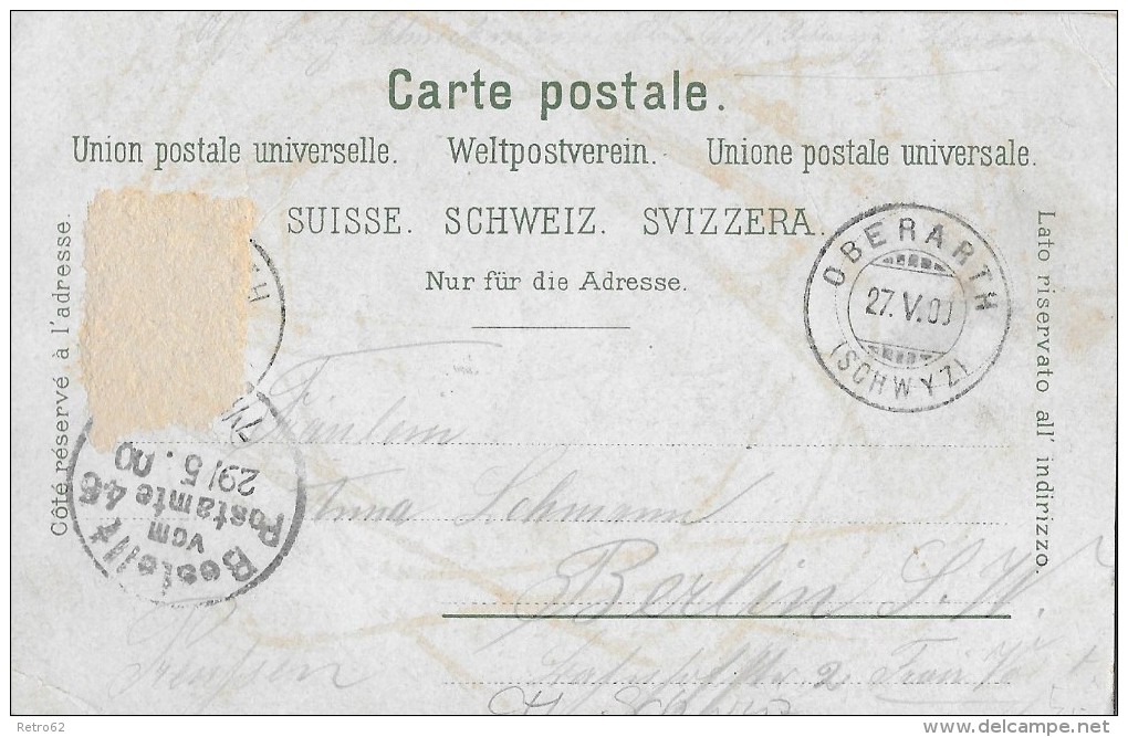 GRUSS VOM LOWERZERSEE &#8594; Mehrbild-Litho Mit Lauerzersee & Insel Schwanau 1900 - Lauerz
