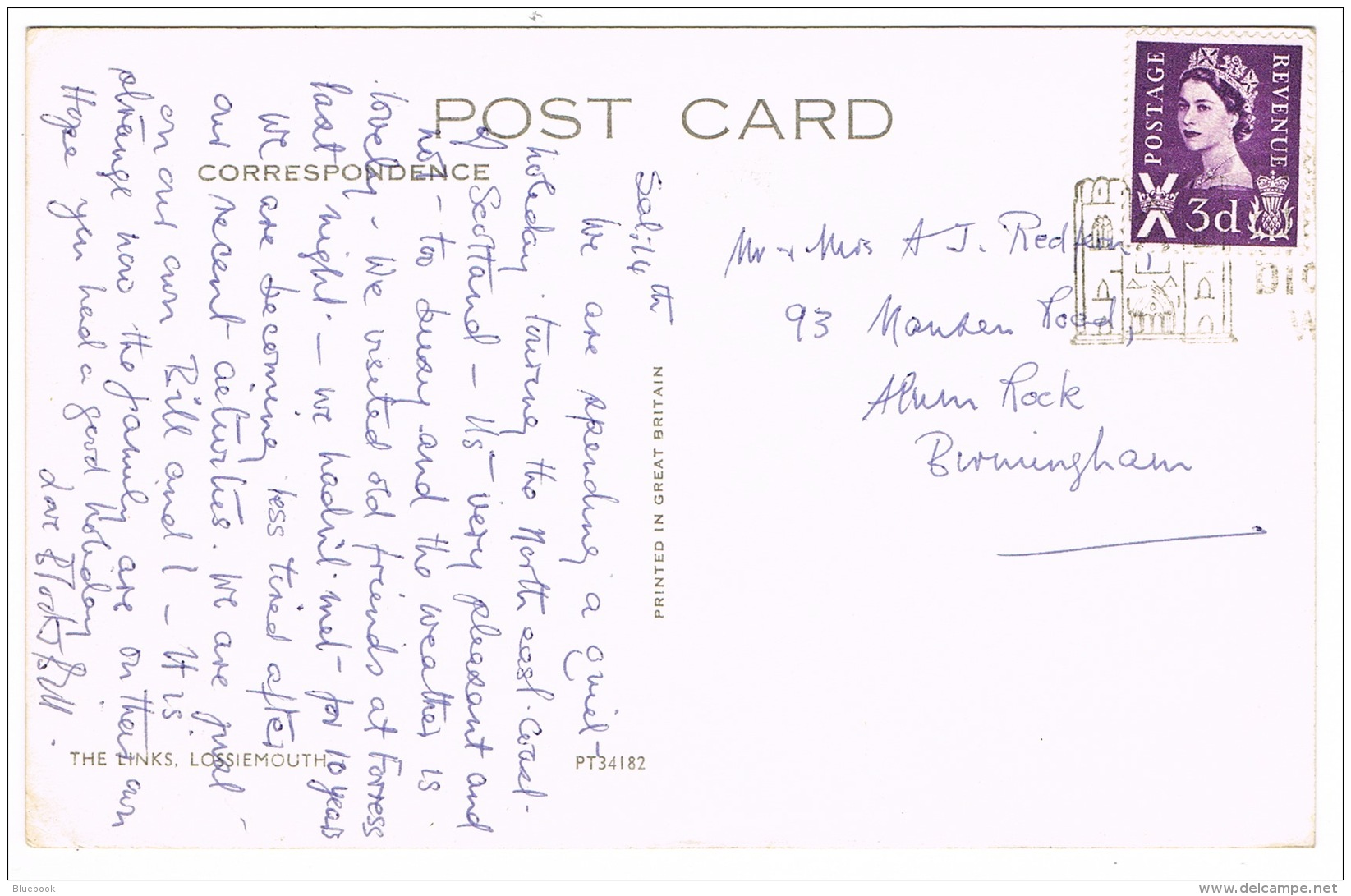RB 1098 - 1960's Postcard - Golf Links - Lossiemouth - Moray Scotland - Sport Theme - Moray
