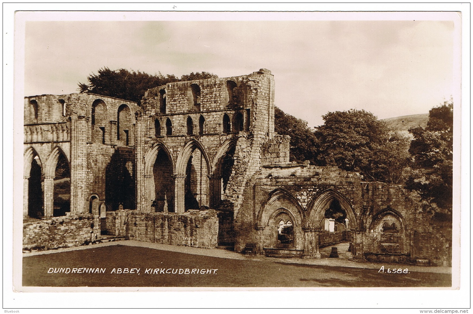 RB 1098 - Real Photo Postcard - Dundrennan Abbey - Kirkcudbright Scotland - Kirkcudbrightshire