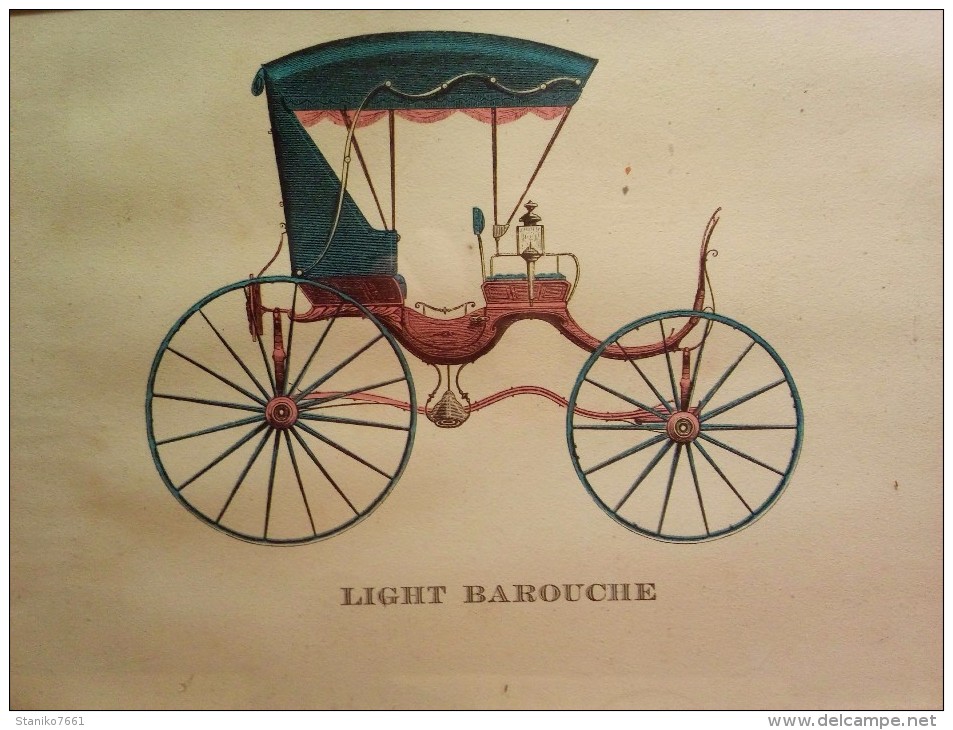 SOLDE ANCIENNE LITHOGRAPHIE " LIGHT BAROUCHE " Maquée LITHO IN U.S.A.  Et INC N.Y.C.NO. F313 Cadre En Bois Dorée - Litografia