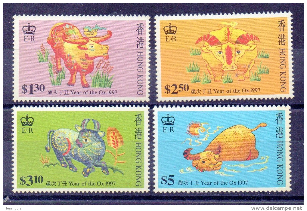 HONG KONG  Timbres Neufs ** De 1997   ( Ref 3434 ) Nouvel An Chinois - Boeuf - - Unused Stamps