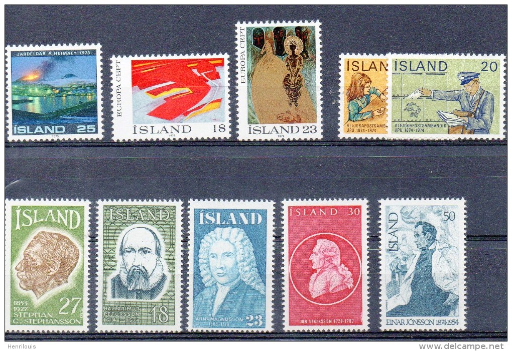 ISLANDE  Timbres Neufs ** De 1974 / 1975   ( Ref 3440 ) - Unused Stamps