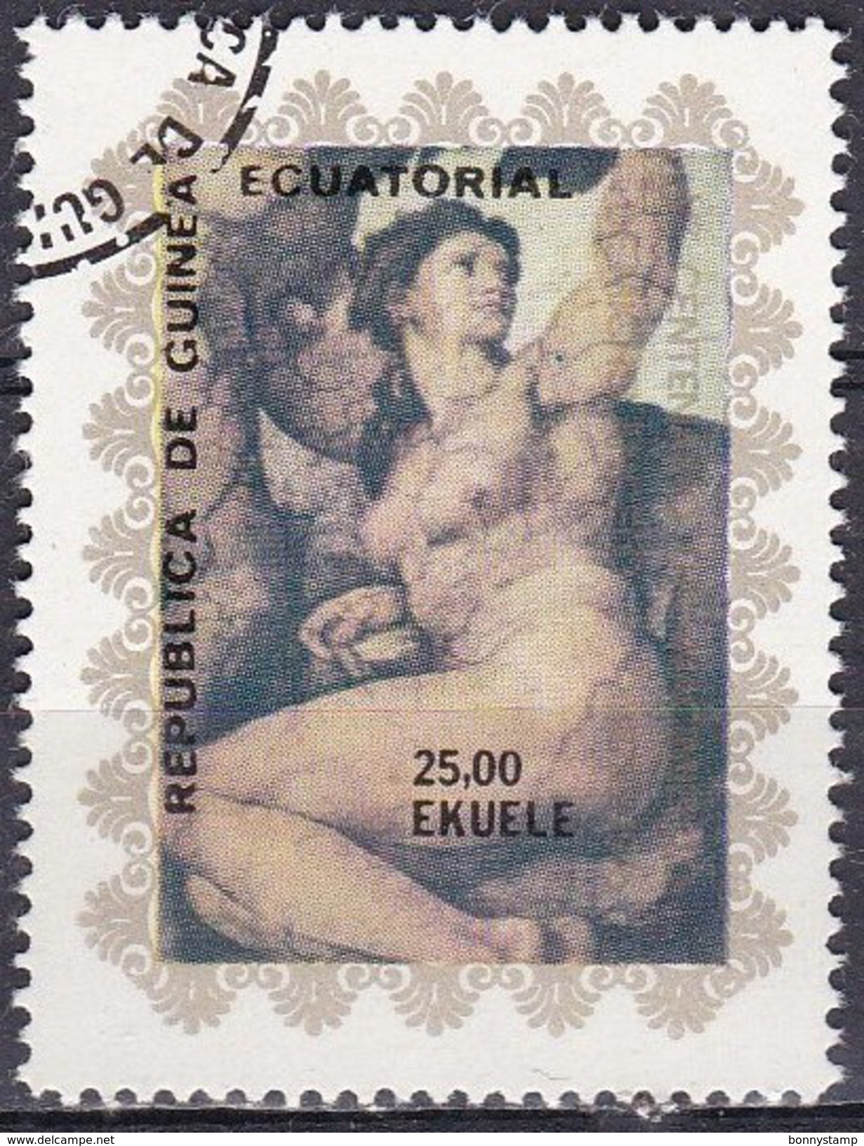 Guinea Equatoriale, 1975 - 25e Michelangelo - Usato° - Guinea Equatoriale