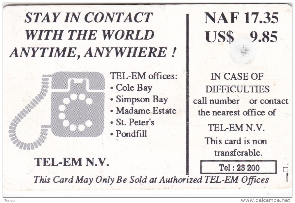 Saint Marteen, STM C3a, 60 Units, Salt Pond, 2 Scans. - Antillen (Nederlands)