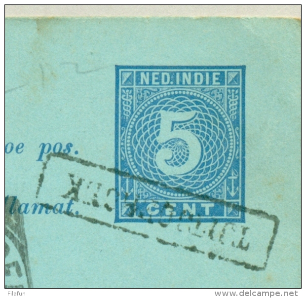 Nederlands Indië - 1897 - Haltestempel TJITJOEROEK Op Briefkaart Naar Batavia - Nederlands-Indië