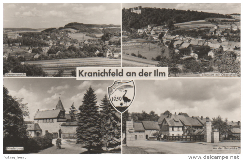 Kranichfeld - S/w Mehrbildkarte 1 - Kranichfeld