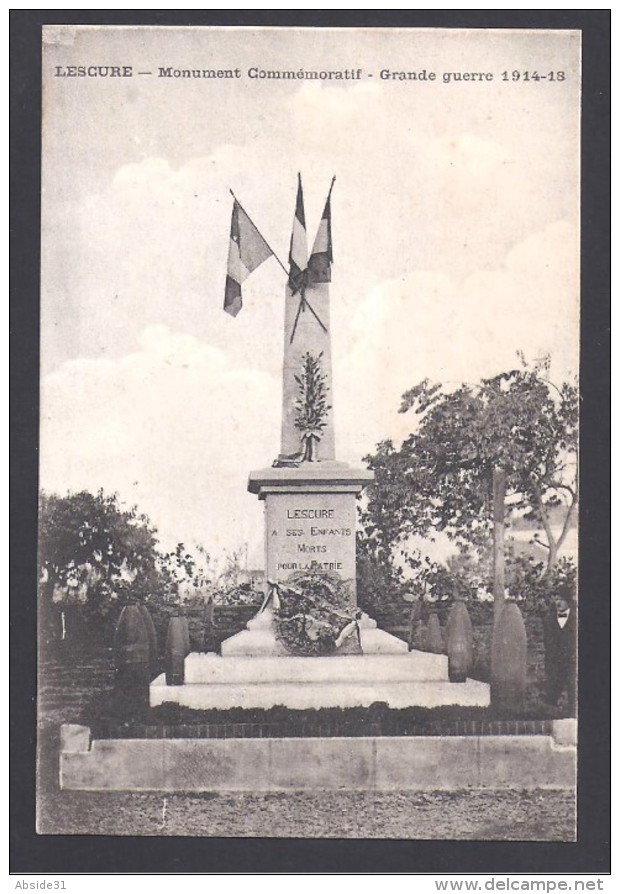 LESCURE - Monument Commémoratif - Grande Guerre 1914 - 18 - Lescure