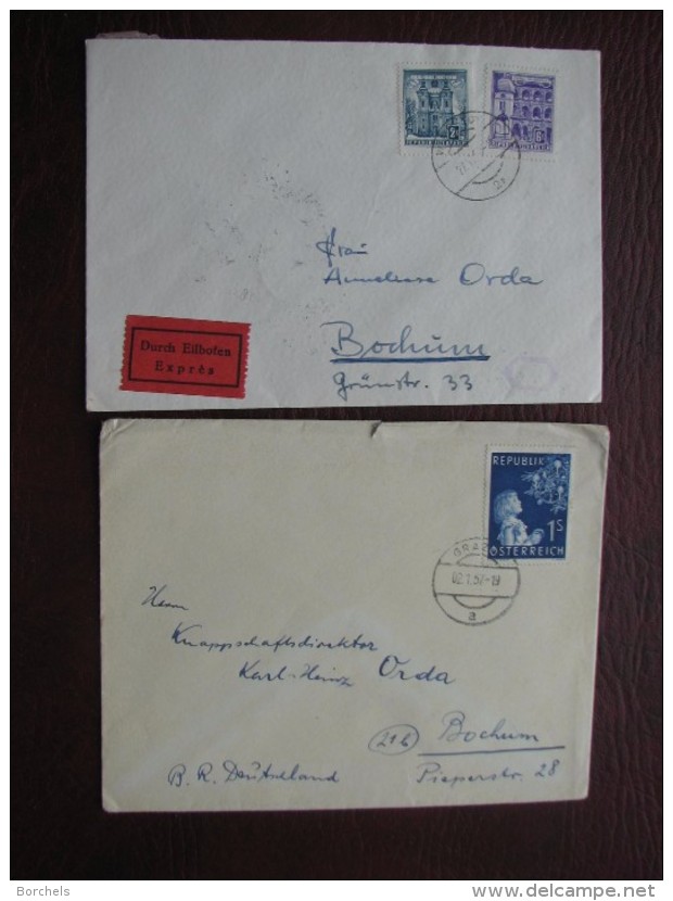 Brief 24 - Österreich - Brief  1948 bis 1960 mit bunter Frankatur - 18 Briefe