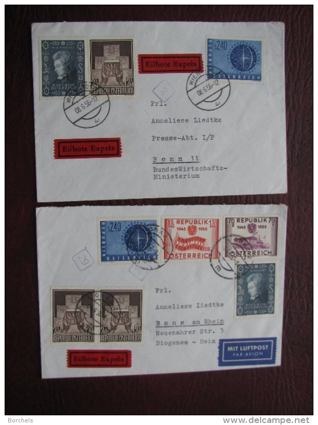 Brief 24 - Österreich - Brief  1948 bis 1960 mit bunter Frankatur - 18 Briefe