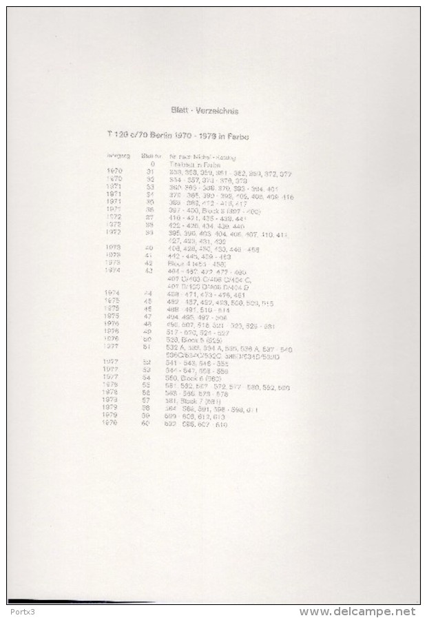 Berlin Lindner Artikel 120 C Vordruckblätter Farbig  Im Ringbinder Mit Schuber 1970 - 1979 Gebraucht Ohne Marken - Pré-Imprimés