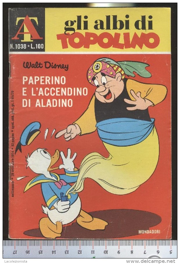 317A/176  AT GLI ALBI DI TOPOLINO N.1038  DEL 1974 DA £ 70 WALT DISNEY MONDADORI OTTIMO - Disney