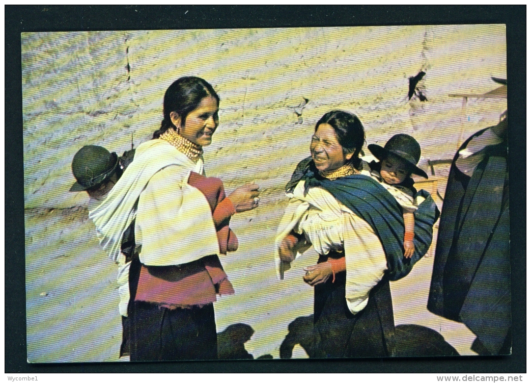 ECUADOR  -  Otavalo  Aborigine People With Children Unused Postcard - Ecuador