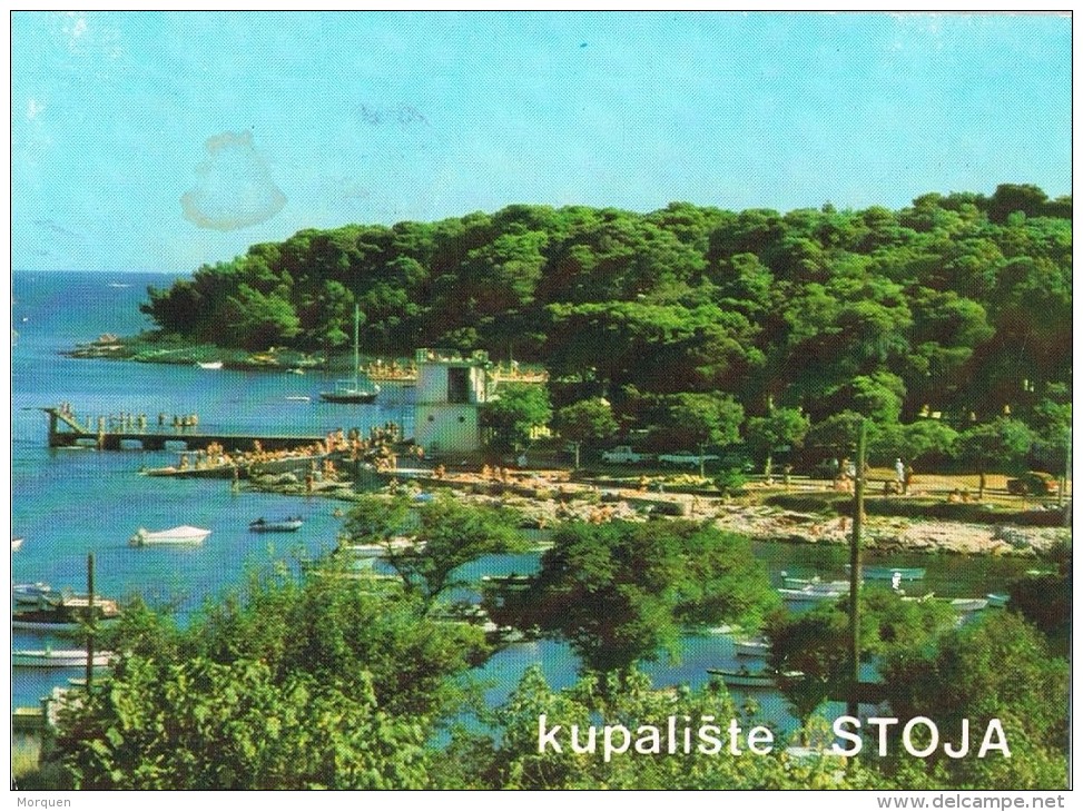 18419. Postal PULA (Jugoslavia) 1985.  Kupaliste STOJA, Playa Municipal - Cartas & Documentos