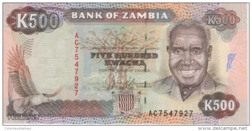 (B0158) ZAMBIA, 1991 (ND). 500 Kwacha. P-35. UNC - Zambia