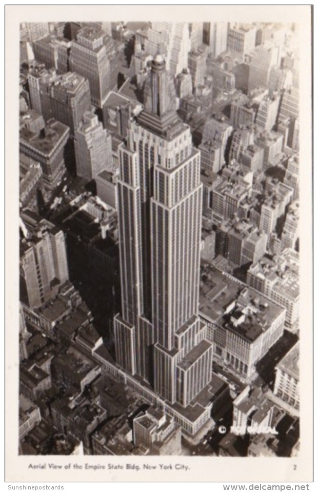 New York City Aerial View Empire State Building 1945 Real Photo - Empire State Building