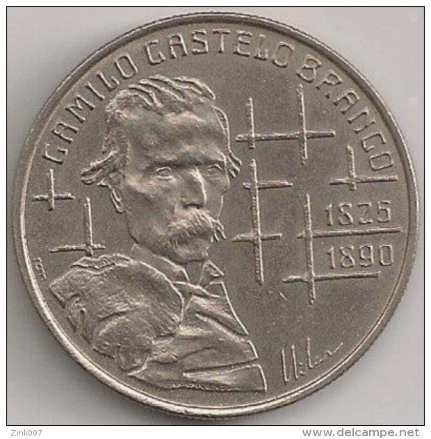 Moeda Portugal 100$00 100 Escudos Cupro-Níquel 1990 - BELA - Camilo Castelo Branco - Portugal